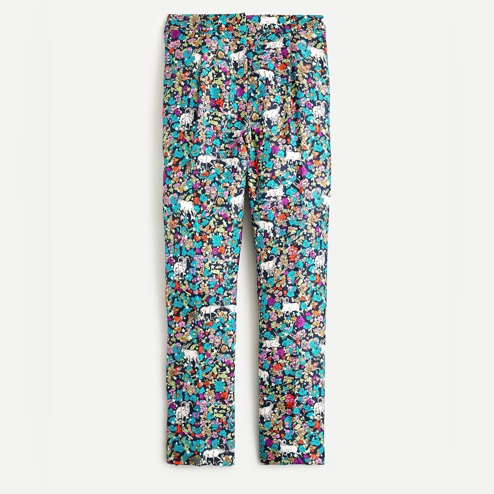 J. Crew Multicolor Floral Pants